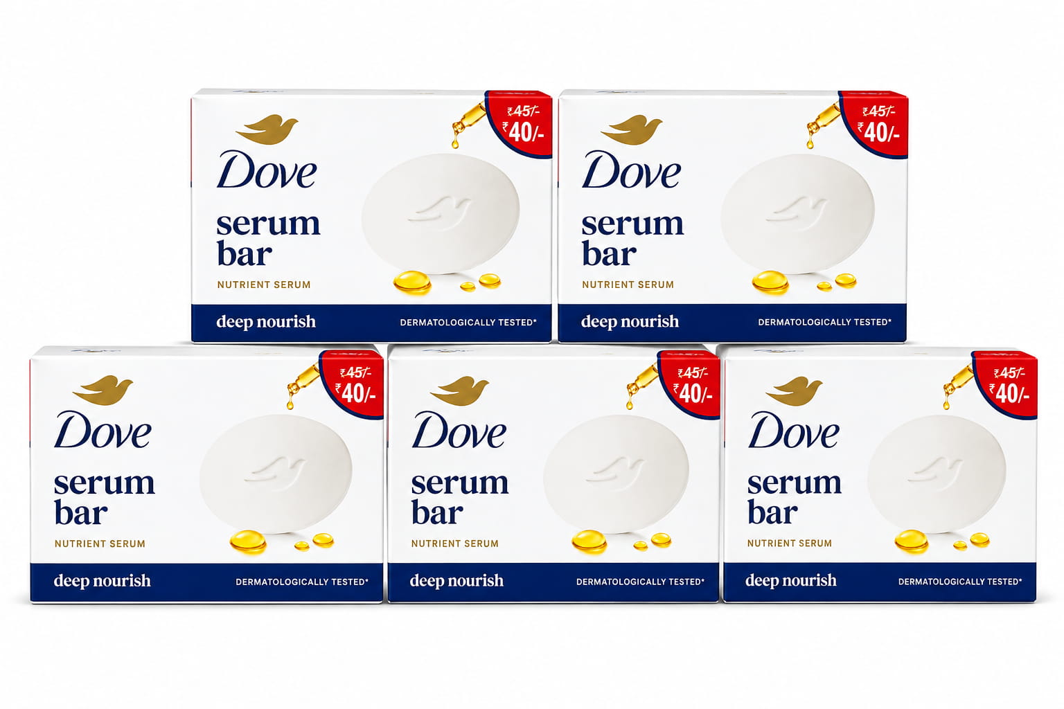 Dove Serum Bar with Nutrient Serum Deep Nourish (Pack of 5)